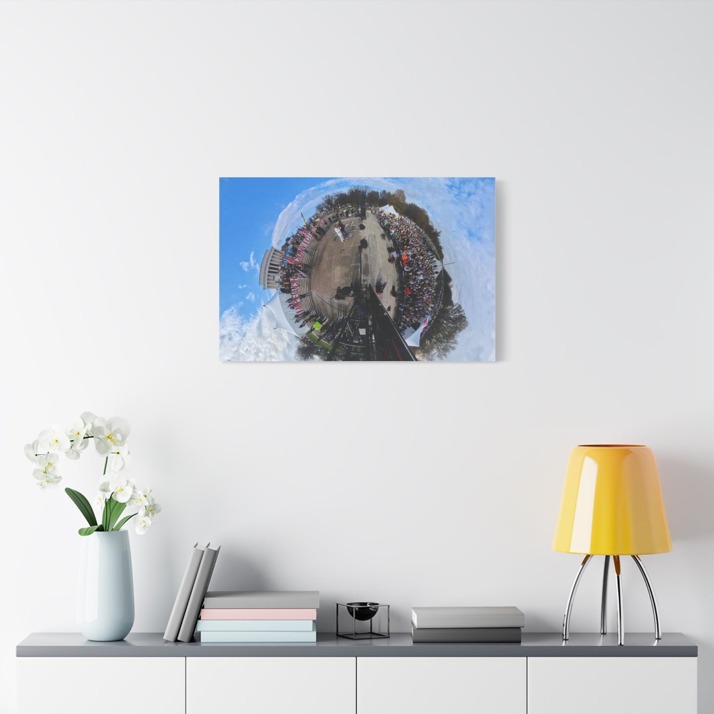 Remove the Regime 2025 in DC — Panoramic Rally Matte Canvas Print | Stretched 1.25”