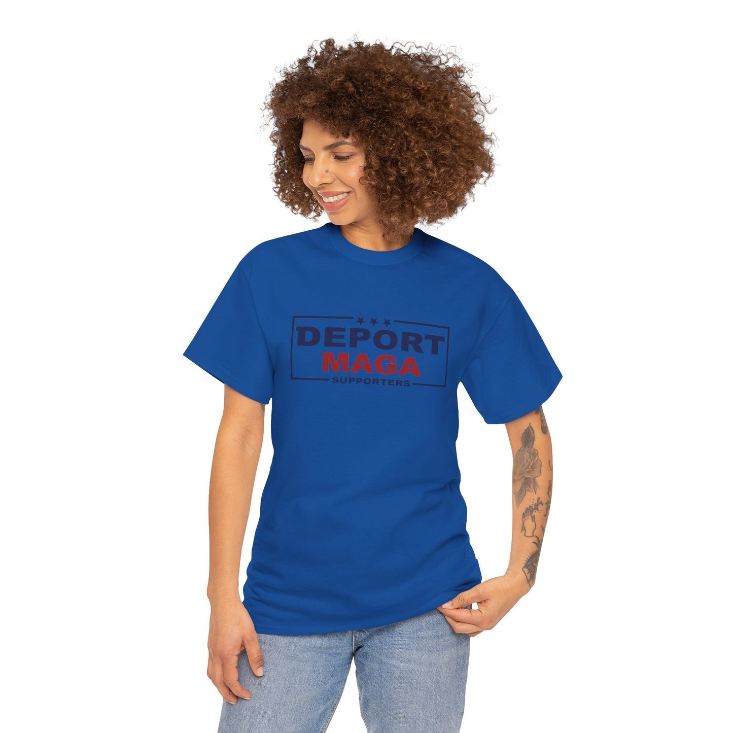 Deport MAGA Supporters Unisex Heavy Cotton Tee