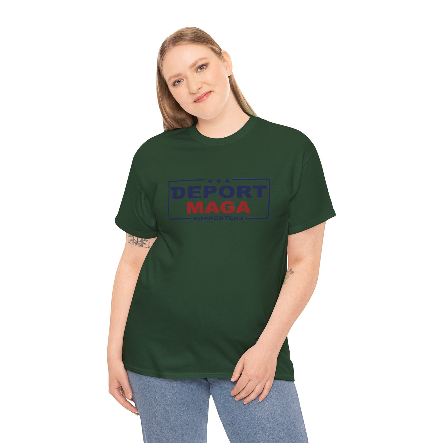Deport MAGA Supporters Unisex Heavy Cotton Tee