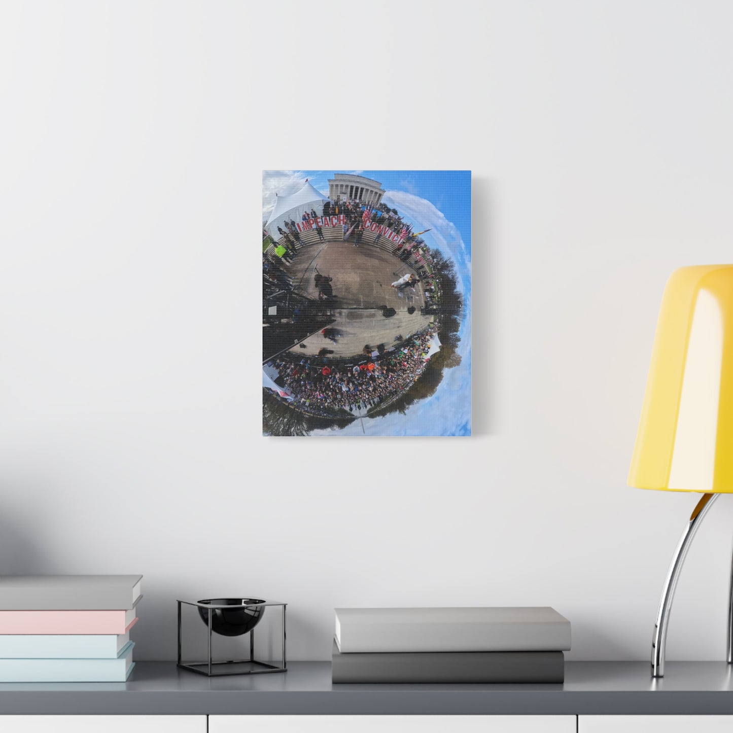 Remove the Regime 2025 in DC — Panoramic Rally Matte Canvas Print | Stretched 1.25”