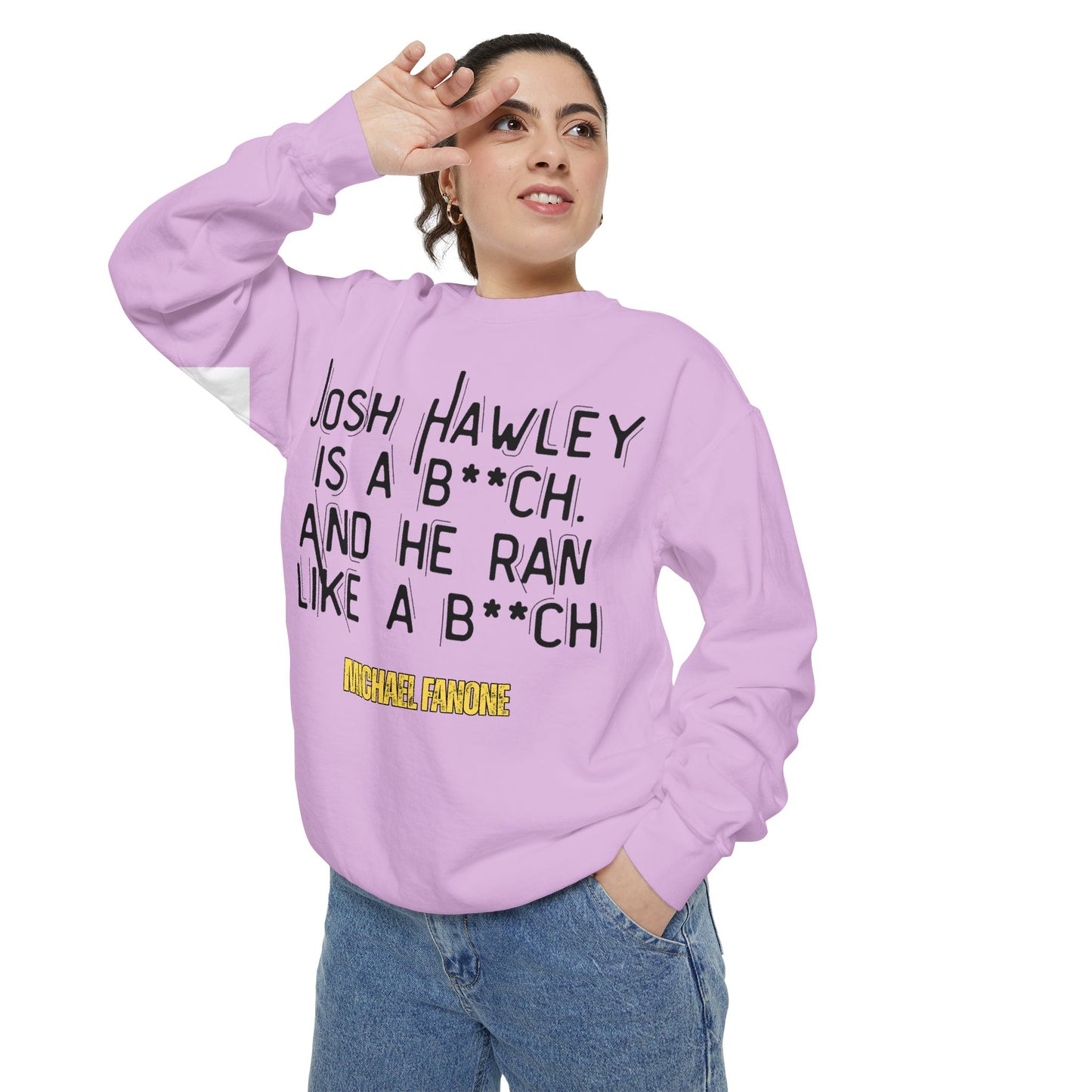 “Josh Hawley Ran Like a B**ch” Crewneck | Michael Fanone One-Liners