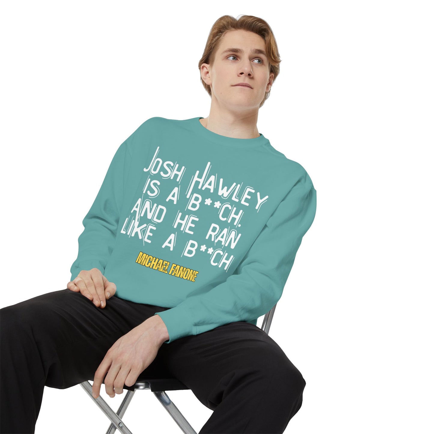 “Josh Hawley Ran Like a B**ch” Crewneck | Michael Fanone One-Liners