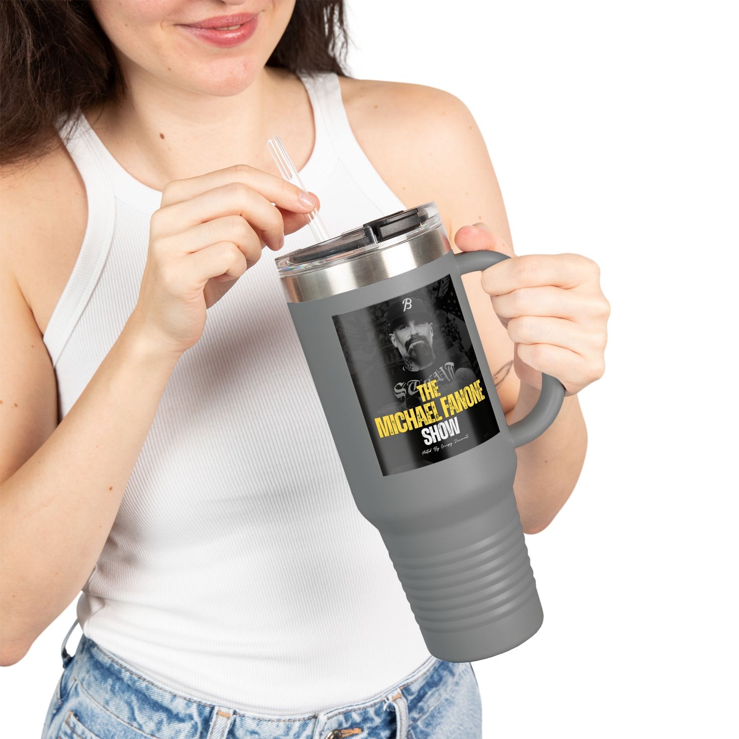 Michael Fanone Show Insulated Travel Mug | 40oz Coffee Tumbler for On-the-Go | Travel Cup, Gift for Coffee Lovers, Father's Day, [...]