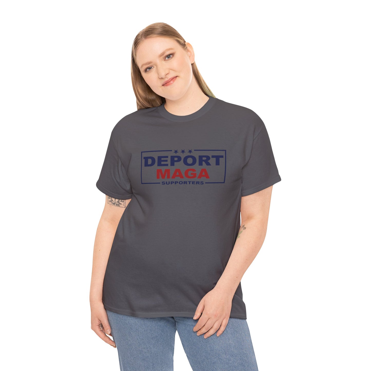 Deport MAGA Supporters Unisex Heavy Cotton Tee