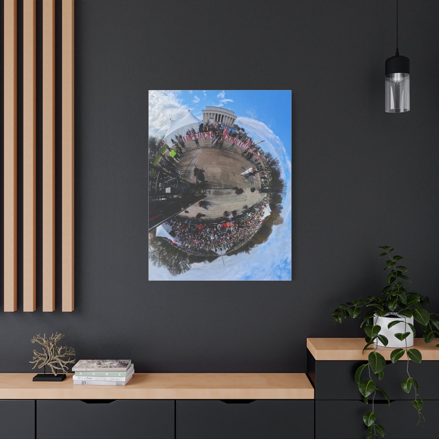 Remove the Regime 2025 in DC — Panoramic Rally Matte Canvas Print | Stretched 1.25”