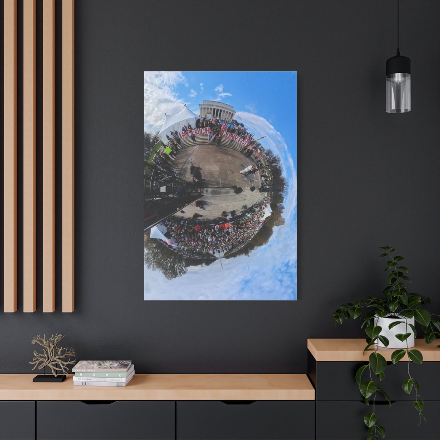 Remove the Regime 2025 in DC — Panoramic Rally Matte Canvas Print | Stretched 1.25”