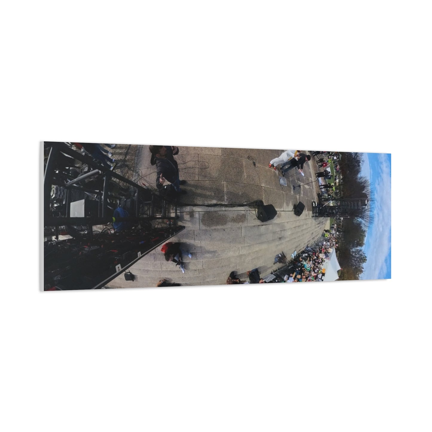 Remove the Regime 2025 in DC — Panoramic Rally Matte Canvas Print | Stretched 1.25”
