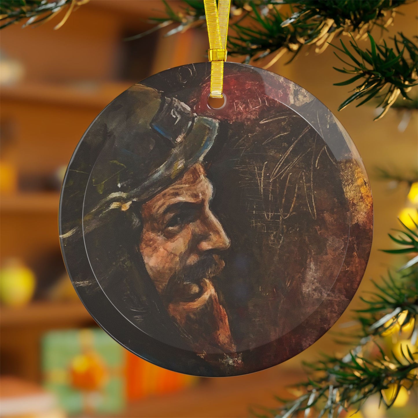 “Fighting Fanone” Collector’s Glass Ornament | Joan Baez x Michael Fanone (3.5”)