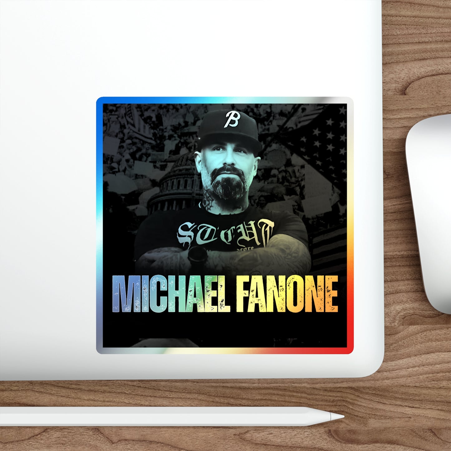 Michael Fanone Holographic Die-Cut Sticker