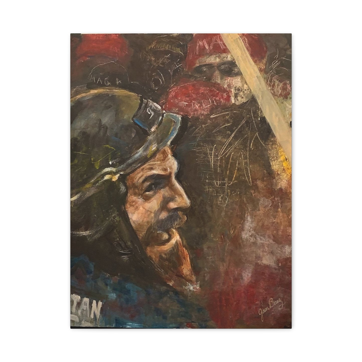 “Fighting Fanone” Canvas Print | Joan Baez x Michael Fanone — Stretched Matte