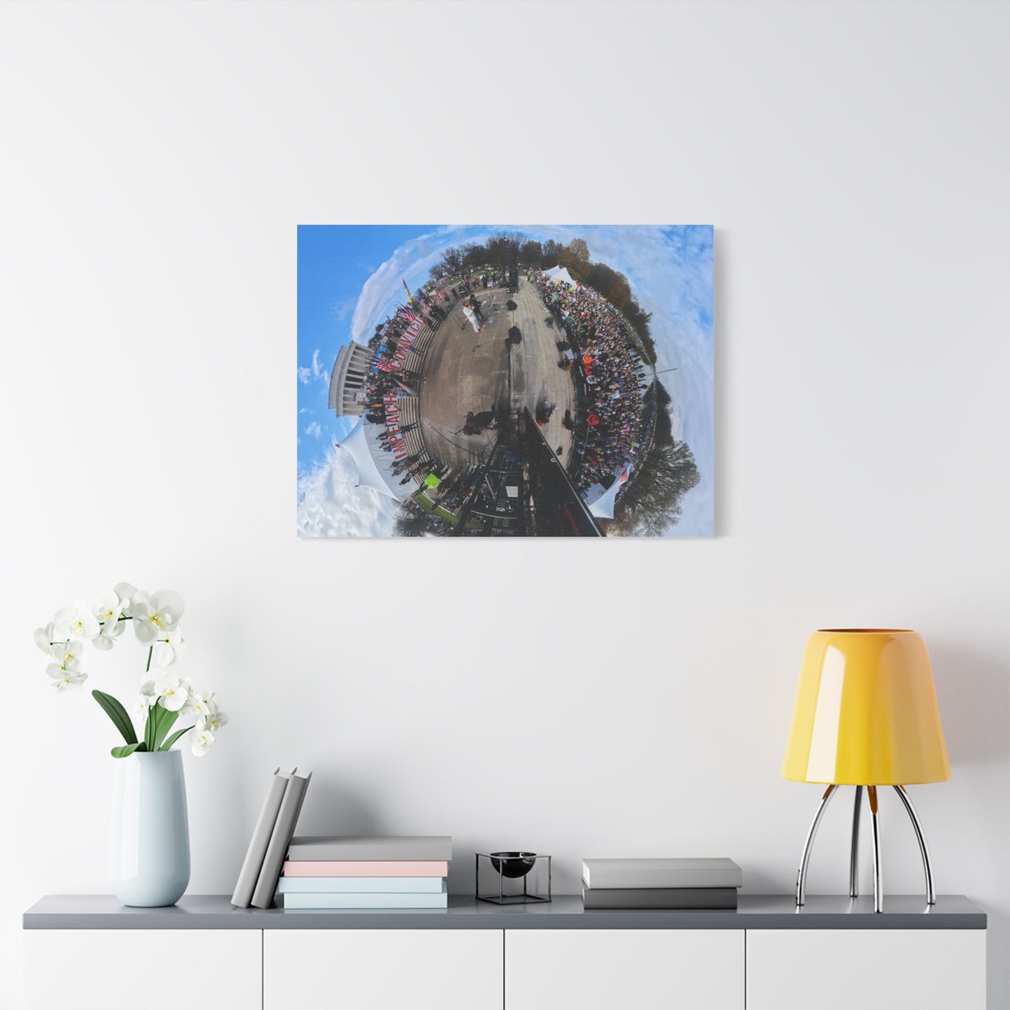 Remove the Regime 2025 in DC — Panoramic Rally Matte Canvas Print | Stretched 1.25”