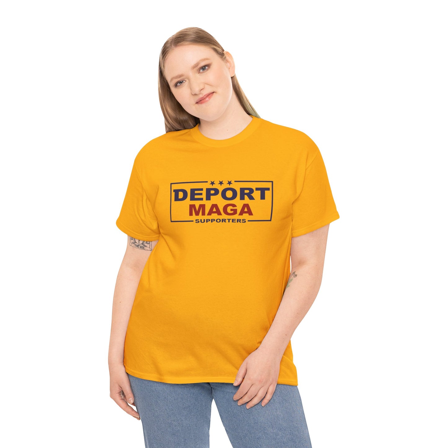 Deport MAGA Supporters Unisex Heavy Cotton Tee