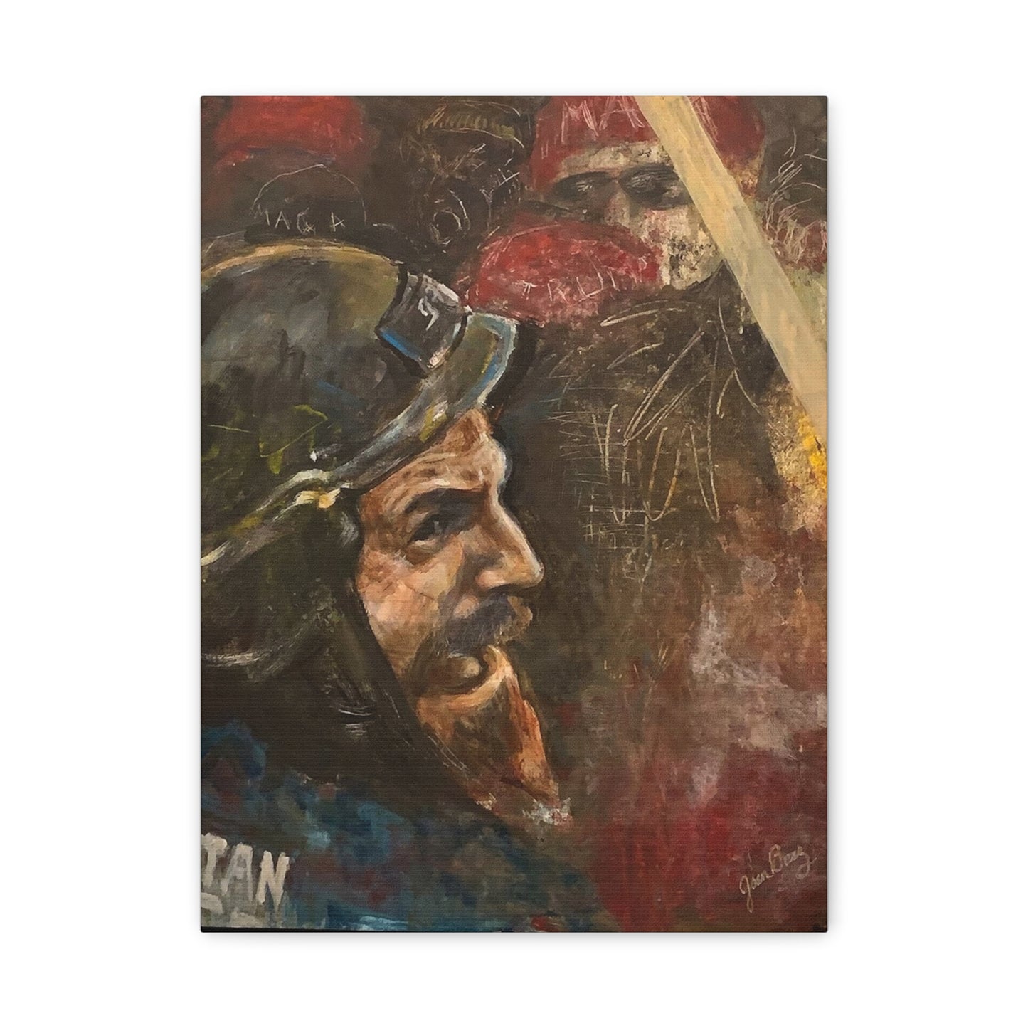 “Fighting Fanone” Canvas Print | Joan Baez x Michael Fanone — Stretched Matte