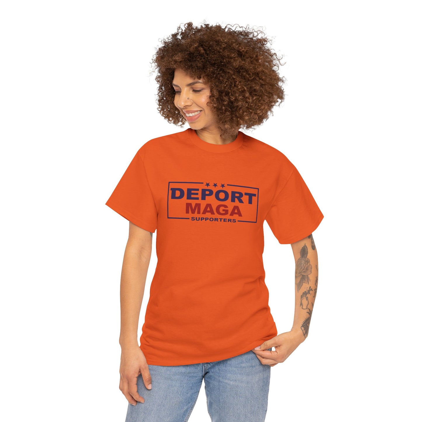 Deport MAGA Supporters Unisex Heavy Cotton Tee