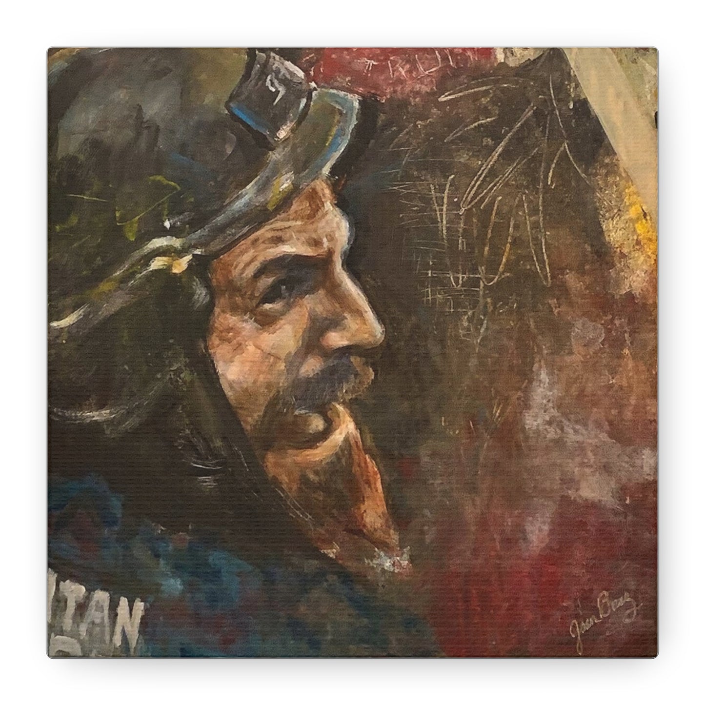 “Fighting Fanone” Canvas Print | Joan Baez x Michael Fanone — Stretched Matte