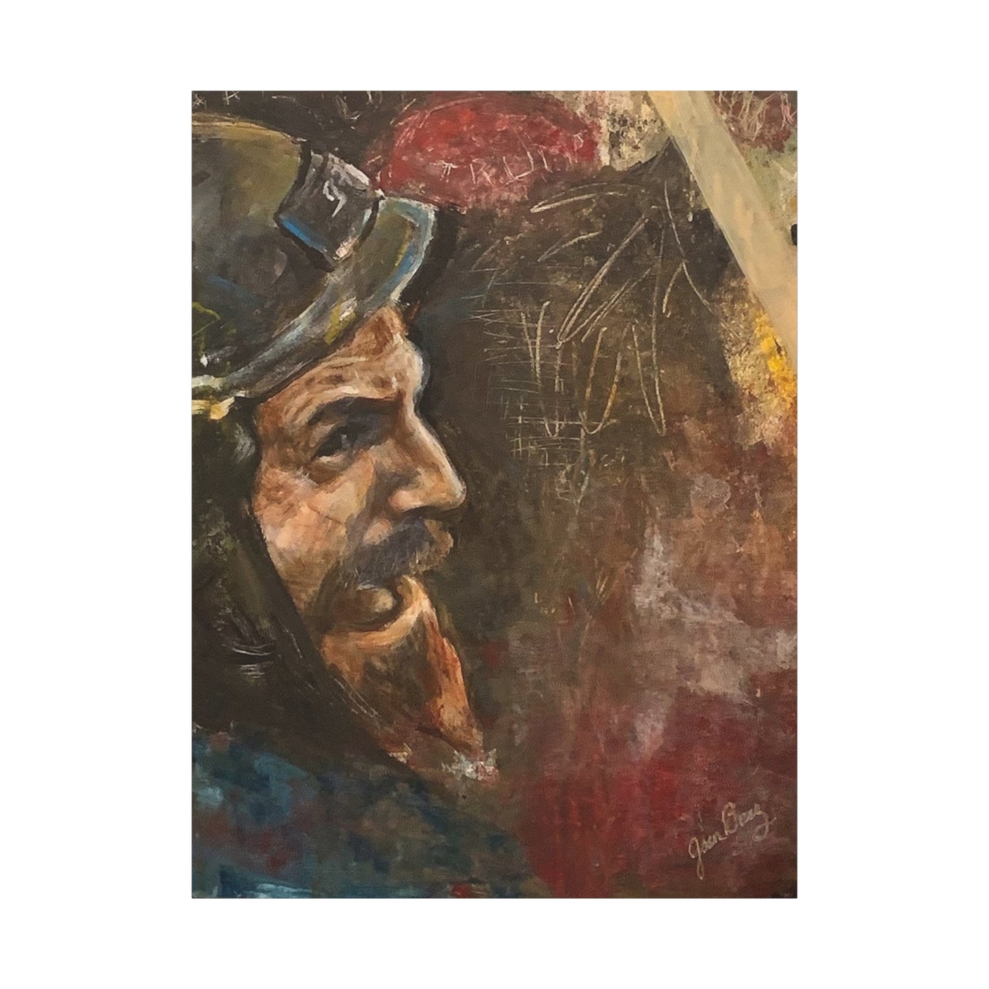 “Fighting Fanone” Canvas Print | Joan Baez x Michael Fanone — Stretched Matte