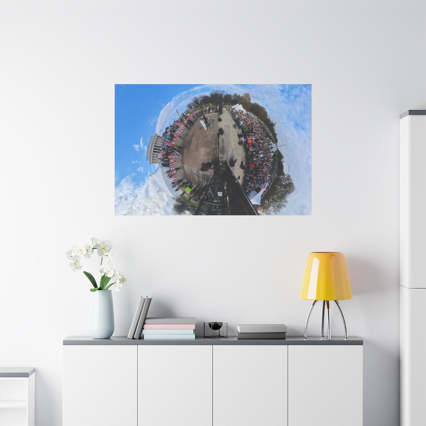 Remove the Regime 2025 in DC — Panoramic Rally Matte Canvas Print | Stretched 1.25”