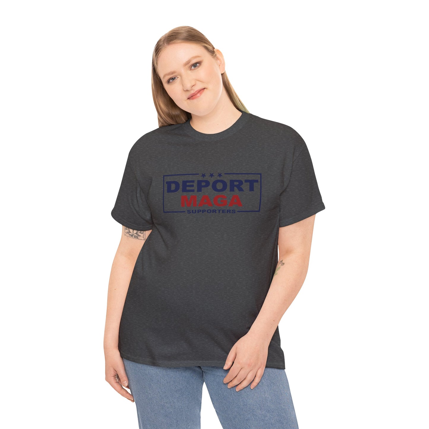 Deport MAGA Supporters Unisex Heavy Cotton Tee
