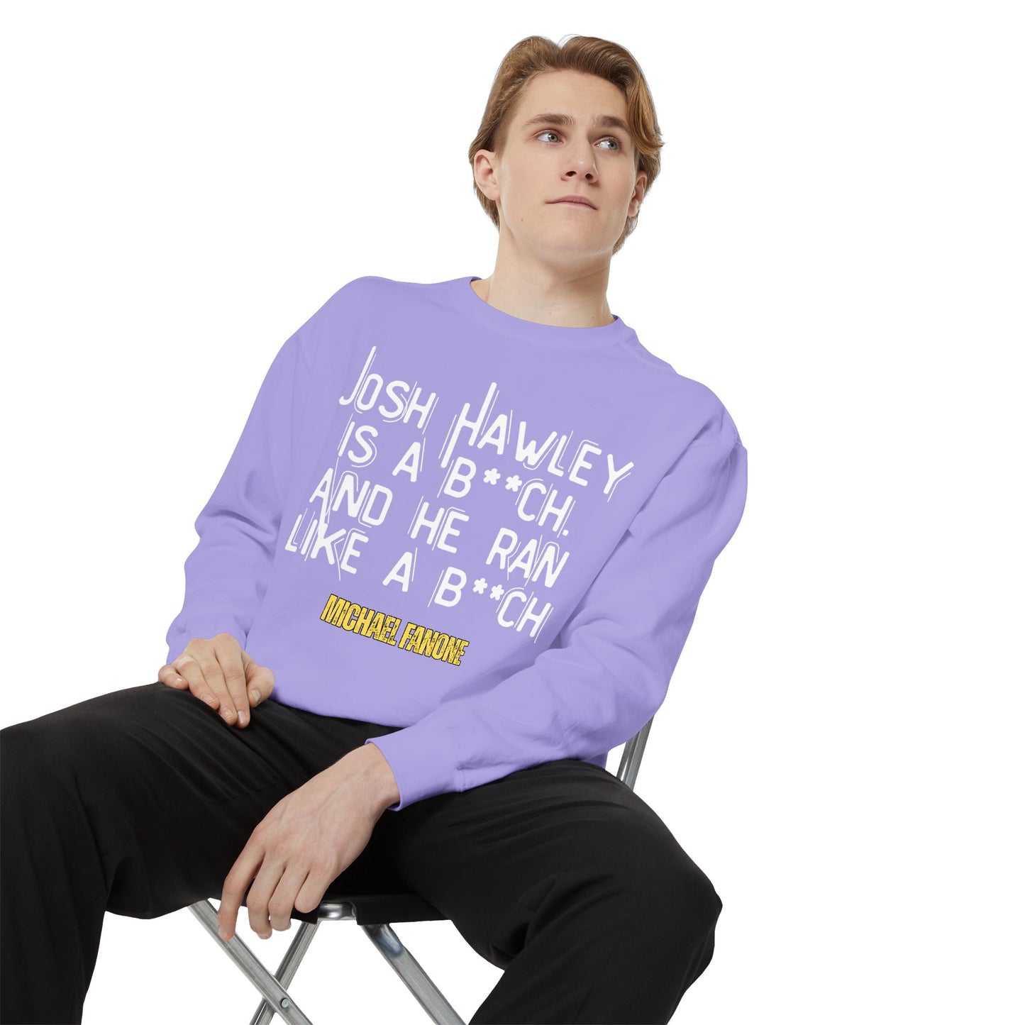 “Josh Hawley Ran Like a B**ch” Crewneck | Michael Fanone One-Liners