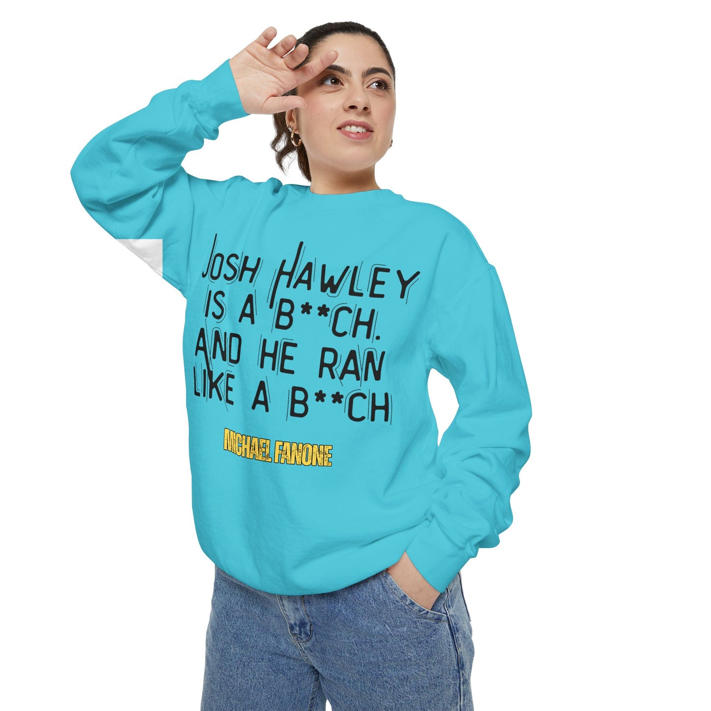 “Josh Hawley Ran Like a B**ch” Crewneck | Michael Fanone One-Liners