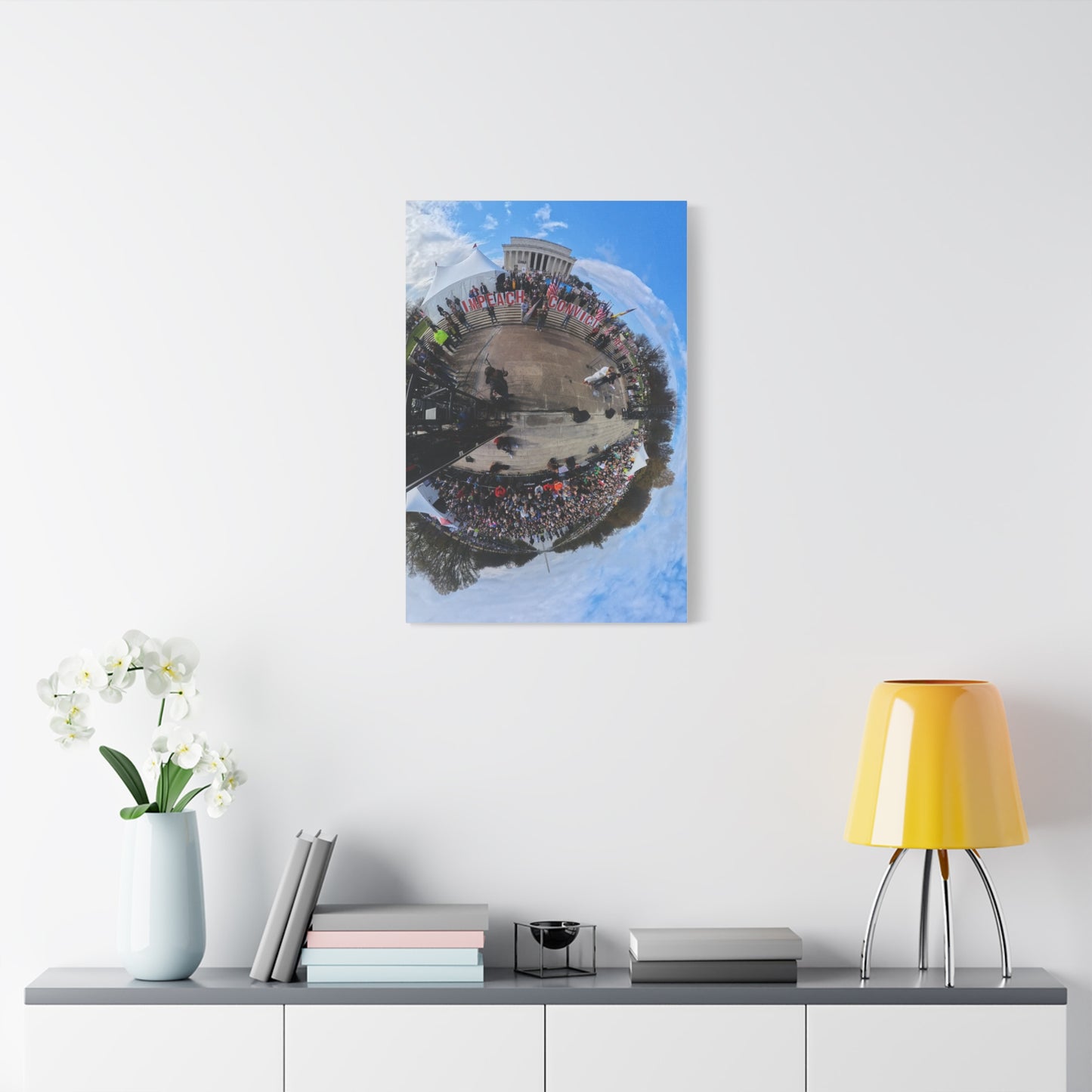 Remove the Regime 2025 in DC — Panoramic Rally Matte Canvas Print | Stretched 1.25”
