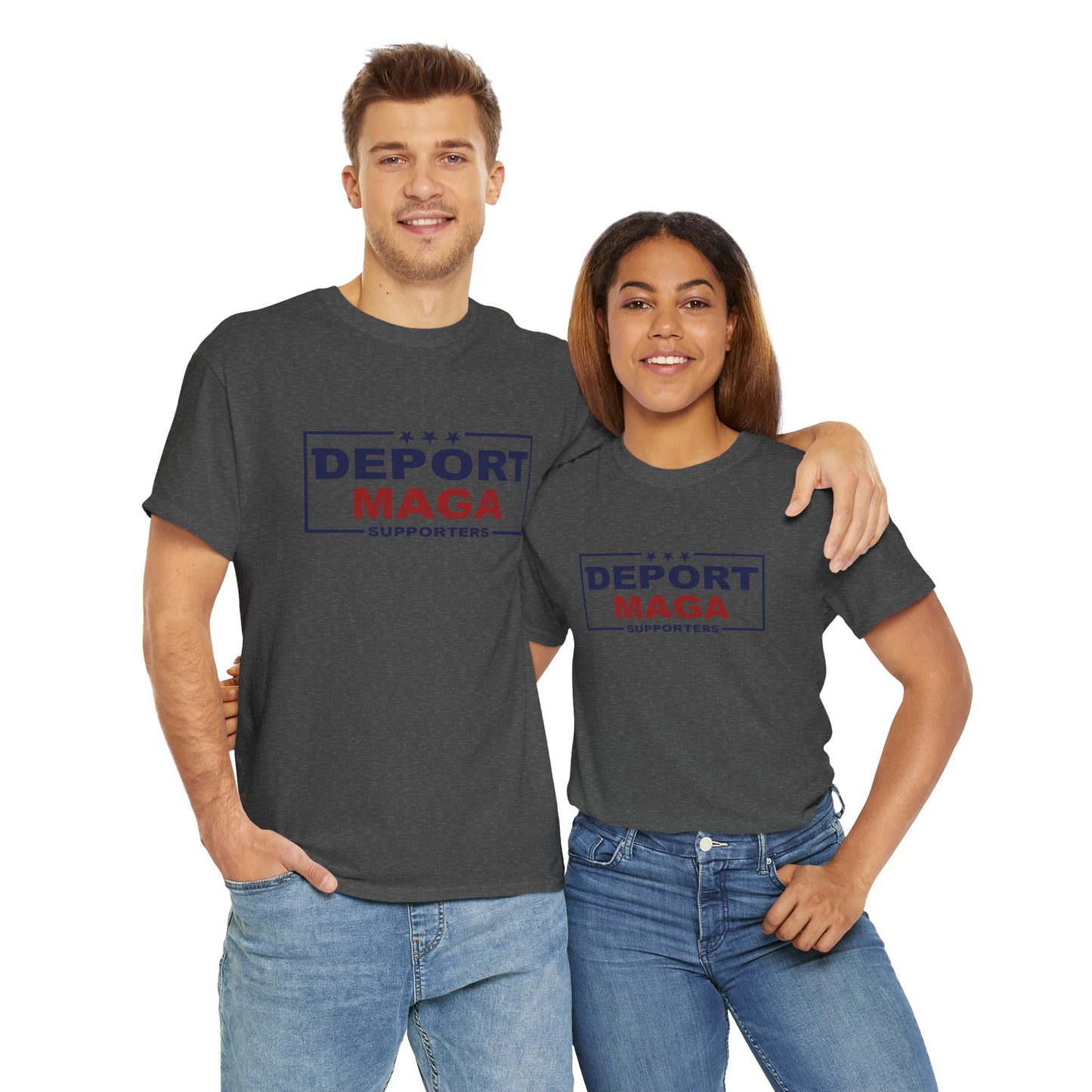 Deport MAGA Supporters Unisex Heavy Cotton Tee