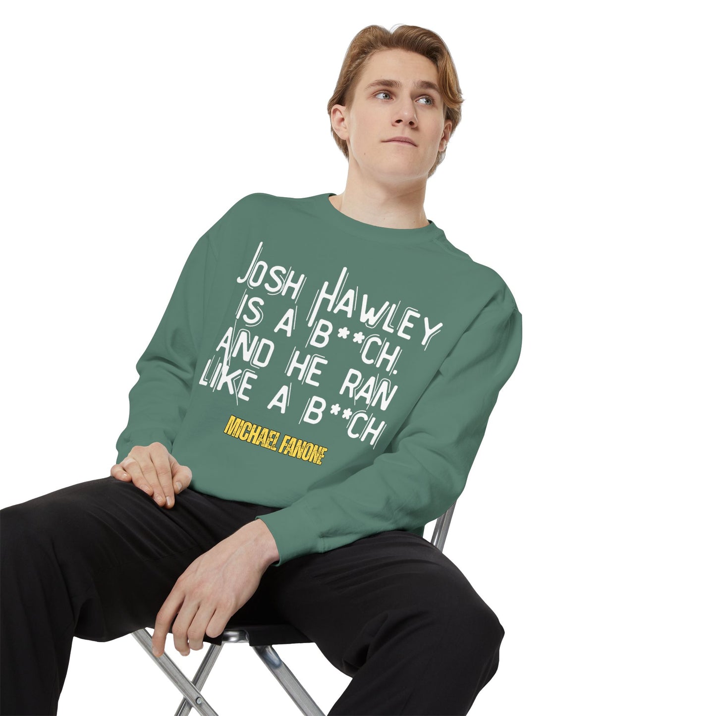 “Josh Hawley Ran Like a B**ch” Crewneck | Michael Fanone One-Liners