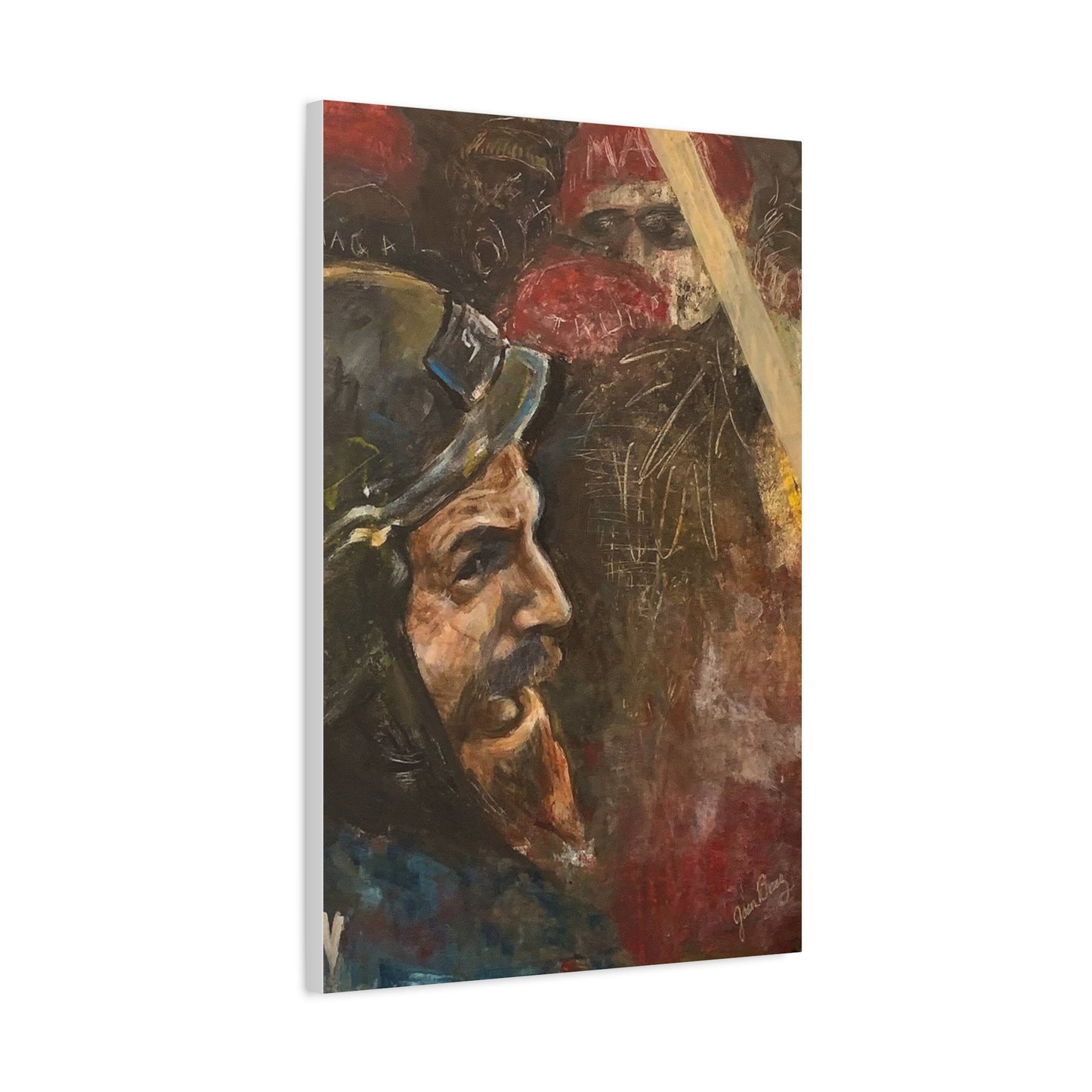 “Fighting Fanone” Canvas Print | Joan Baez x Michael Fanone — Stretched Matte