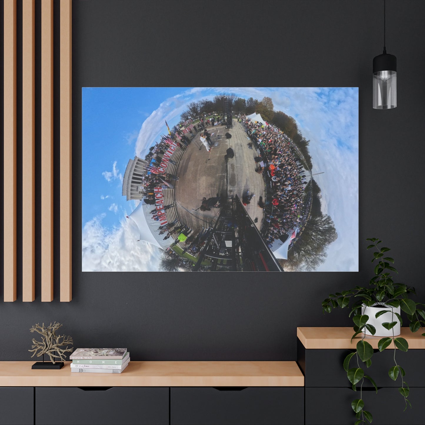 Remove the Regime 2025 in DC — Panoramic Rally Matte Canvas Print | Stretched 1.25”