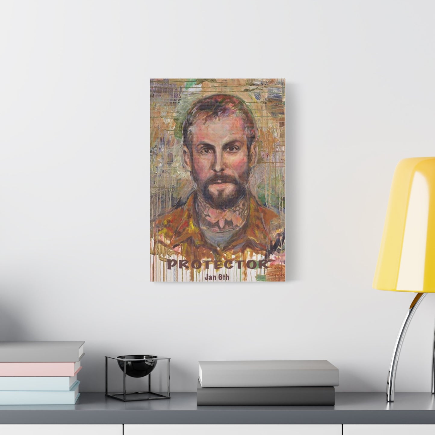 “Protector” Portrait Canvas Print | Joan Baez x Michael Fanone — Stretched Matte