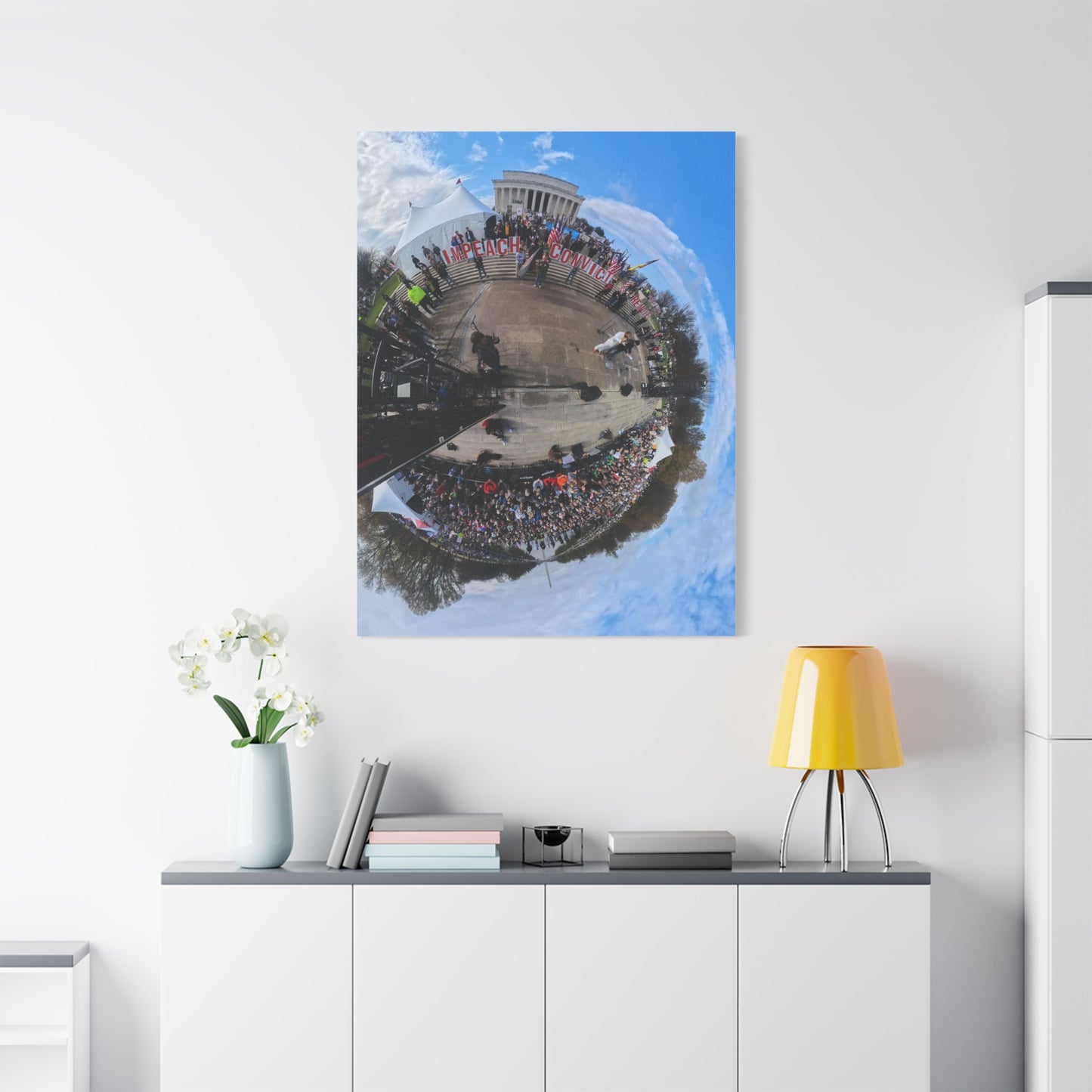Remove the Regime 2025 in DC — Panoramic Rally Matte Canvas Print | Stretched 1.25”
