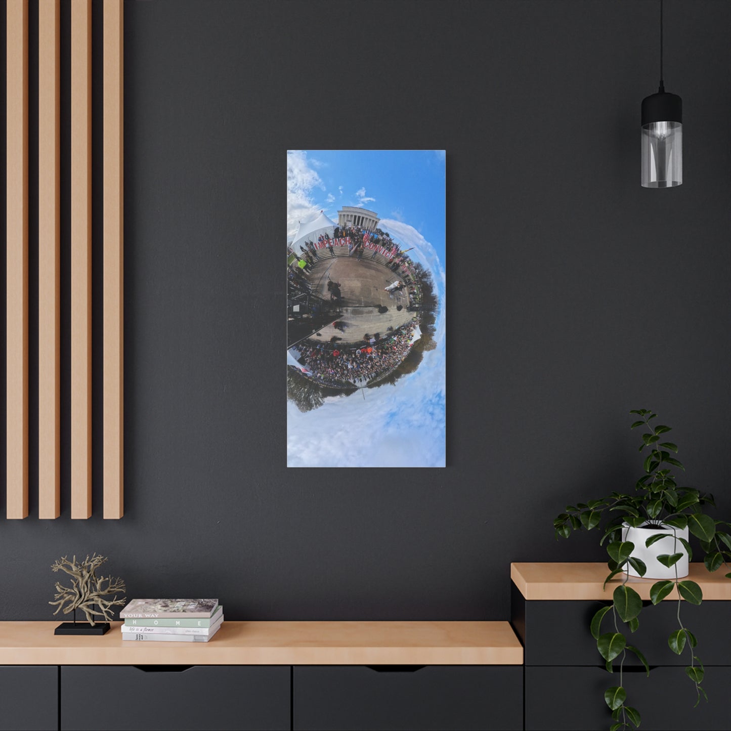 Remove the Regime 2025 in DC — Panoramic Rally Matte Canvas Print | Stretched 1.25”