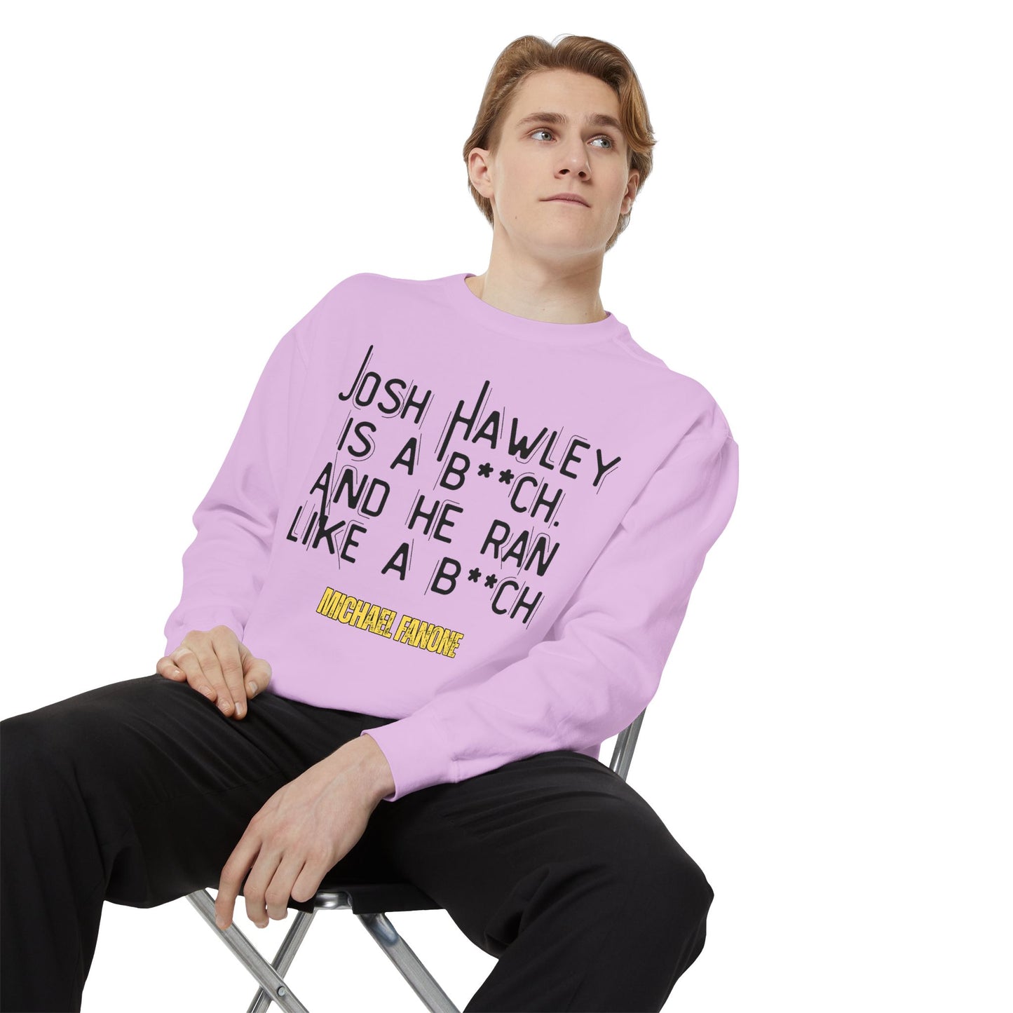 “Josh Hawley Ran Like a B**ch” Crewneck | Michael Fanone One-Liners