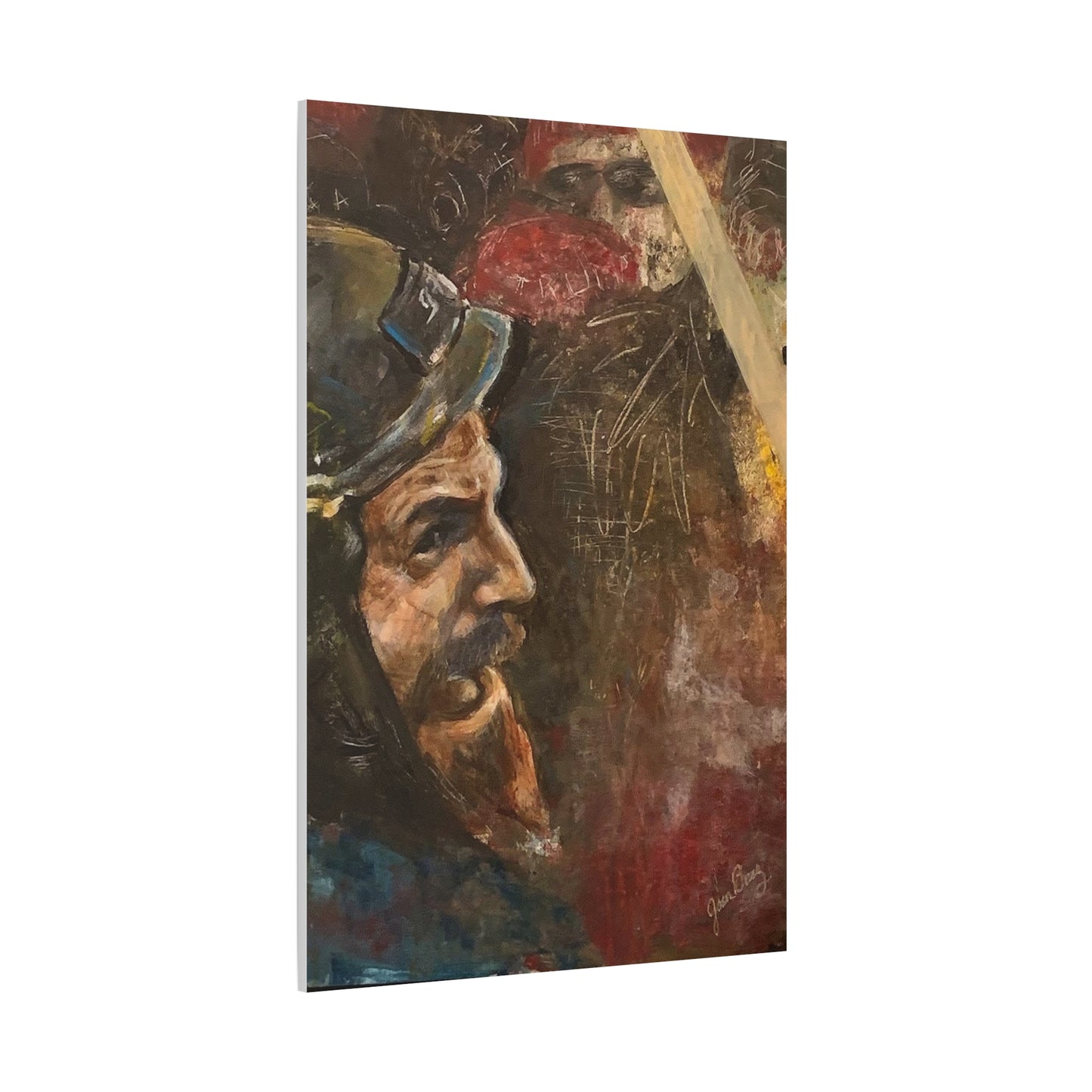 “Fighting Fanone” Canvas Print | Joan Baez x Michael Fanone — Stretched Matte