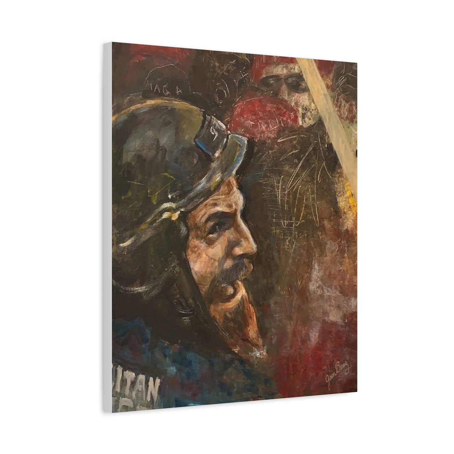 “Fighting Fanone” Canvas Print | Joan Baez x Michael Fanone — Stretched Matte