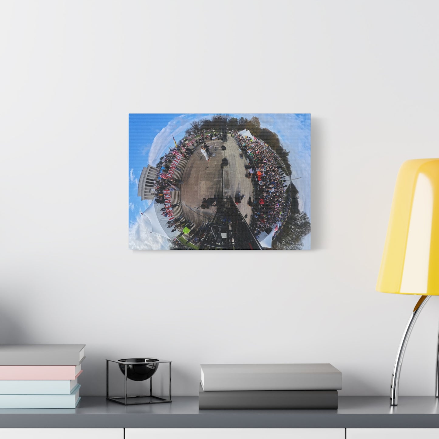 Remove the Regime 2025 in DC — Panoramic Rally Matte Canvas Print | Stretched 1.25”