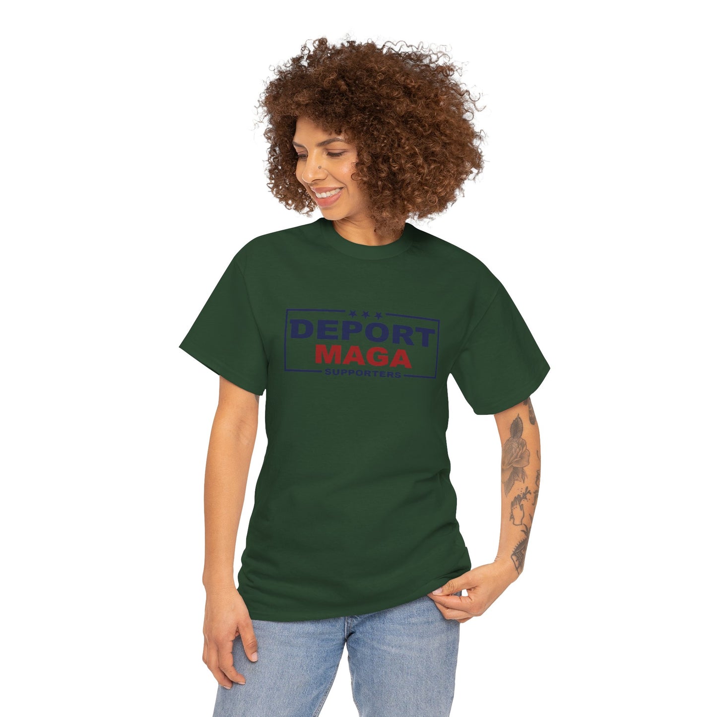 Deport MAGA Supporters Unisex Heavy Cotton Tee