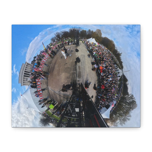 Remove the Regime 2025 in DC — Panoramic Rally Matte Canvas Print | Stretched 1.25”