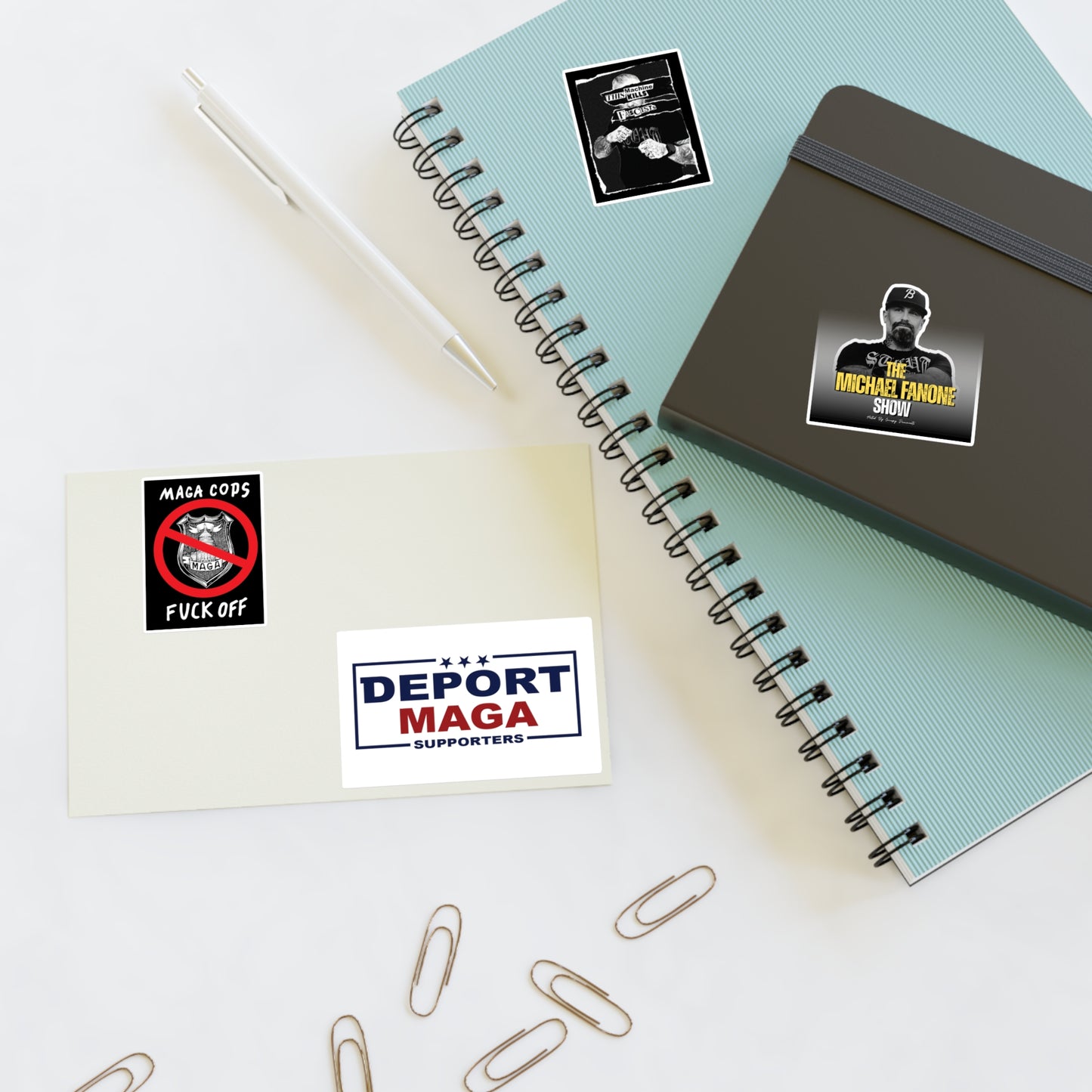 Anti-MAGA Sticker Sheets (Set) | Michael Fanone — White • Holo • Clear