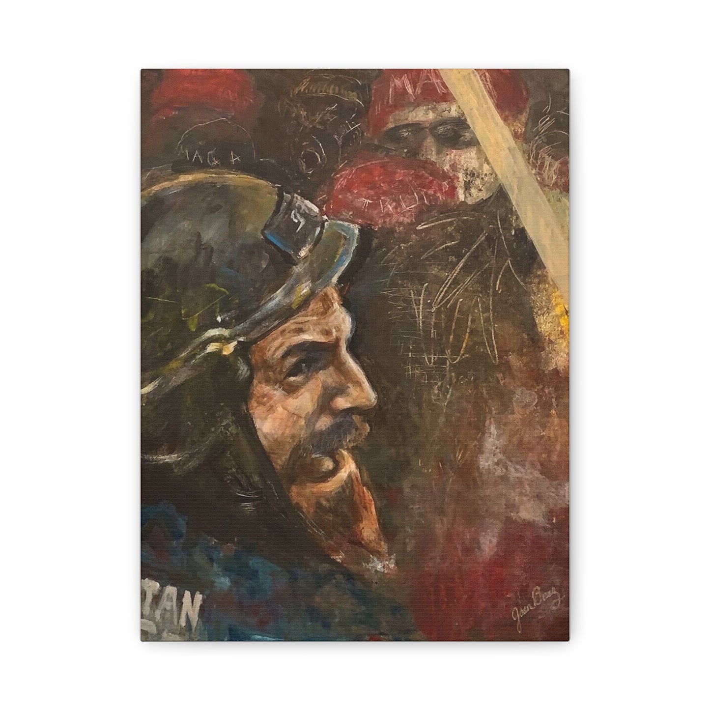 “Fighting Fanone” Canvas Print | Joan Baez x Michael Fanone — Stretched Matte