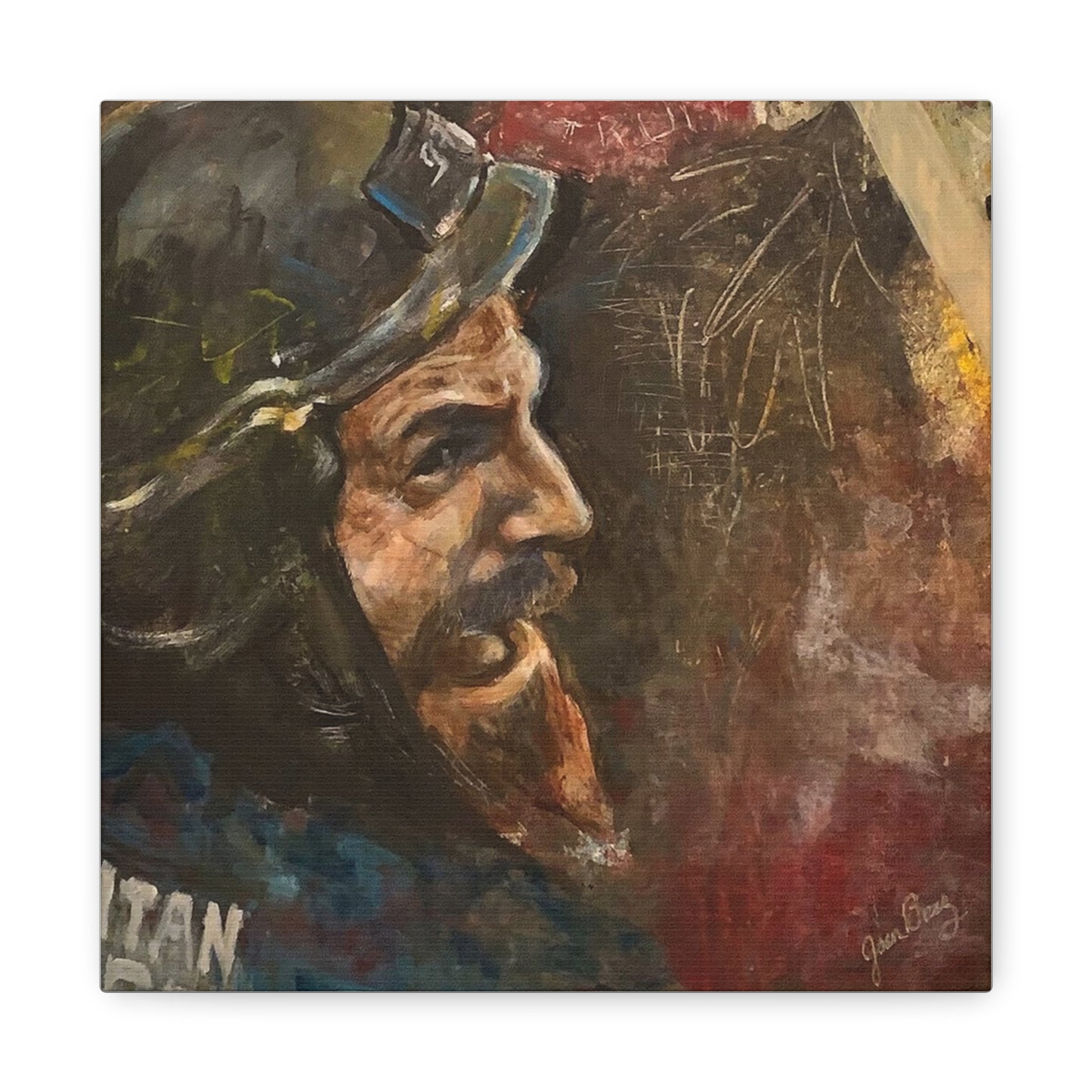 “Fighting Fanone” Canvas Print | Joan Baez x Michael Fanone — Stretched Matte