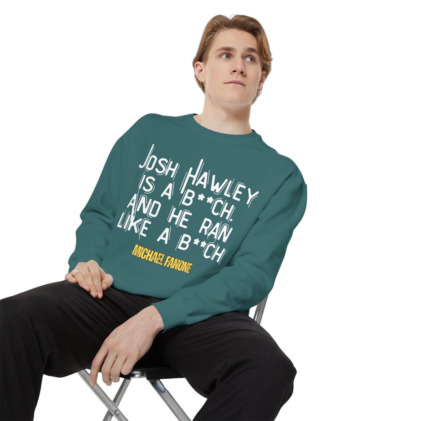 “Josh Hawley Ran Like a B**ch” Crewneck | Michael Fanone One-Liners
