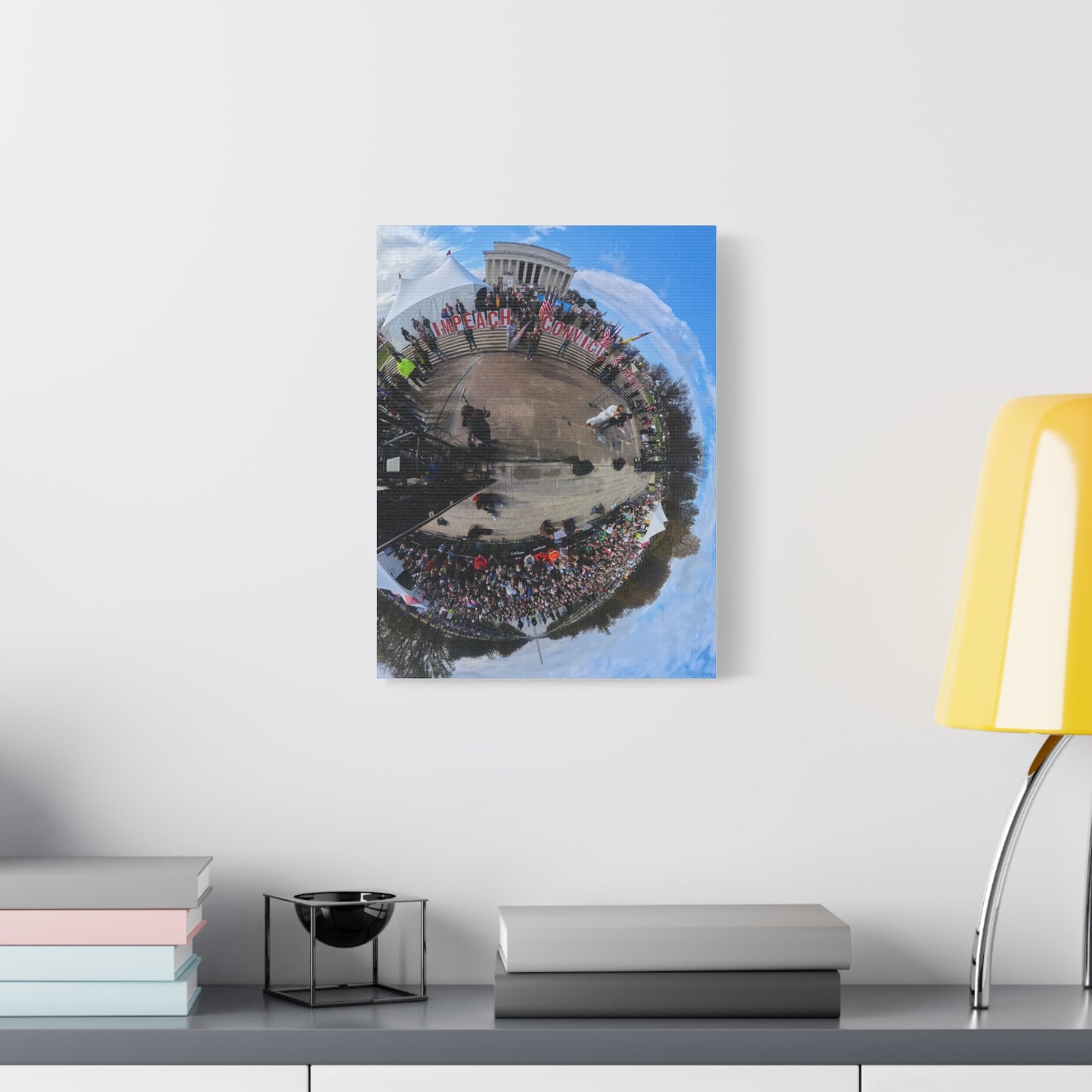 Remove the Regime 2025 in DC — Panoramic Rally Matte Canvas Print | Stretched 1.25”