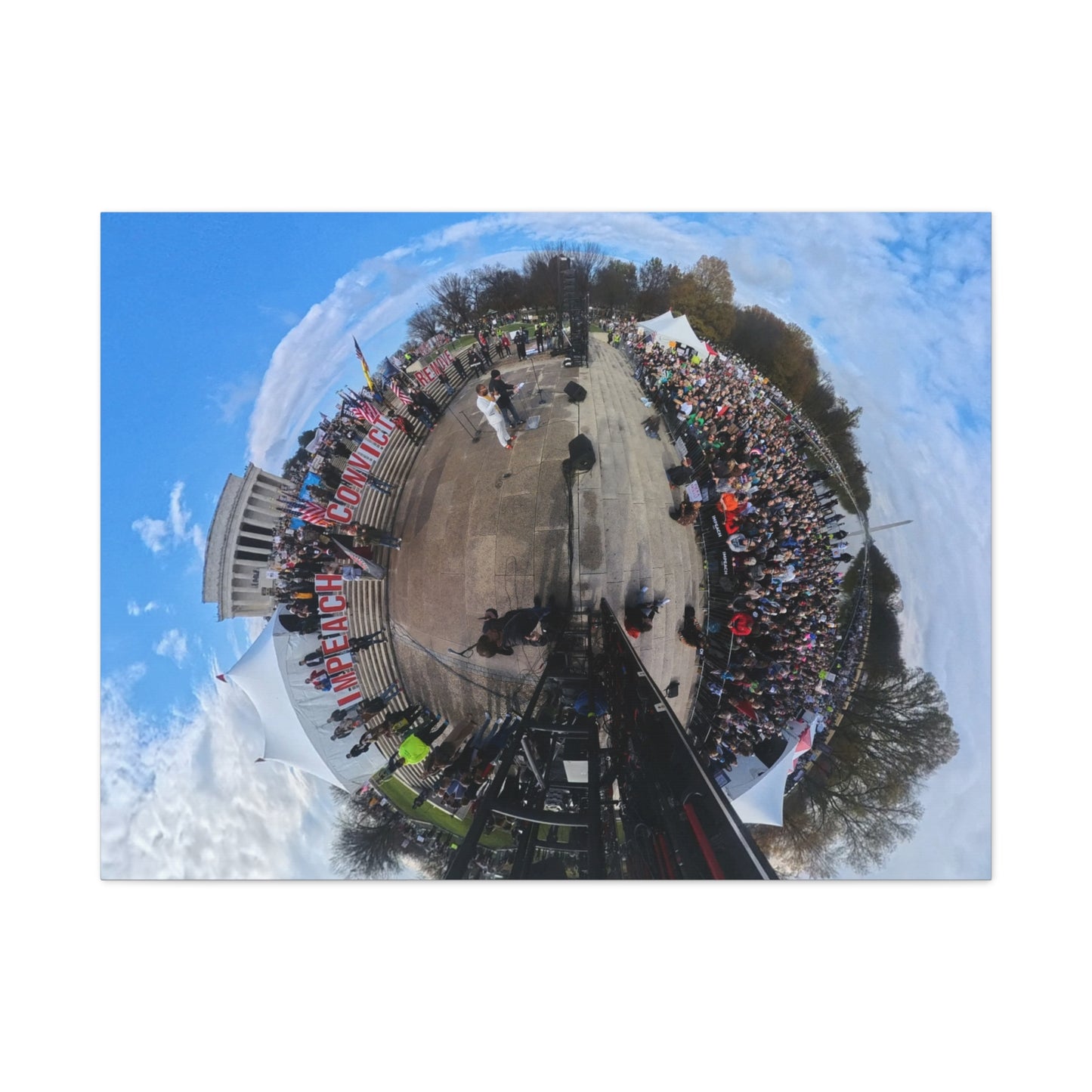 Remove the Regime 2025 in DC — Panoramic Rally Matte Canvas Print | Stretched 1.25”