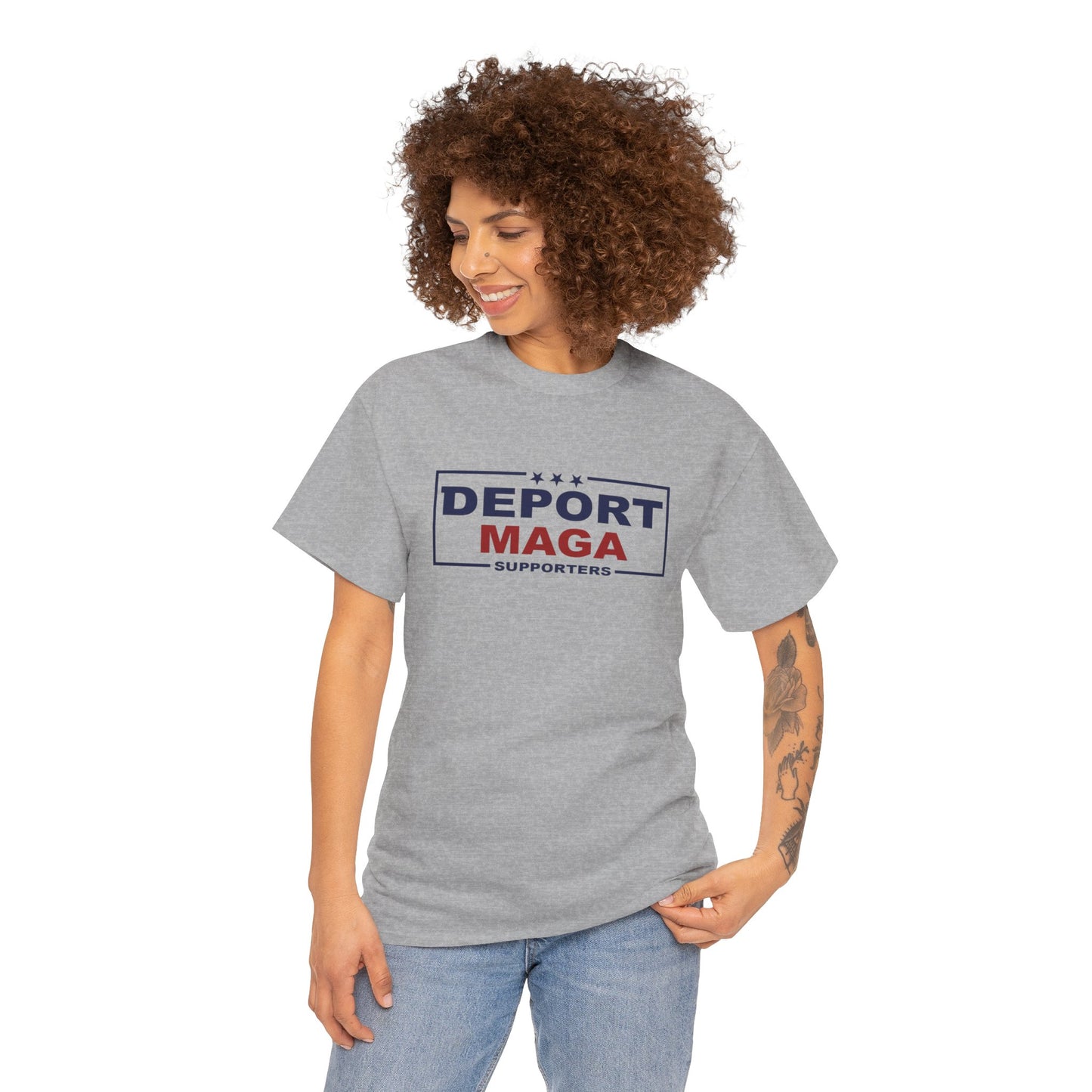 Deport MAGA Supporters Unisex Heavy Cotton Tee