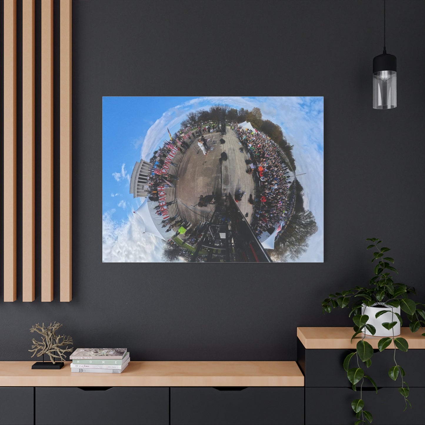 Remove the Regime 2025 in DC — Panoramic Rally Matte Canvas Print | Stretched 1.25”