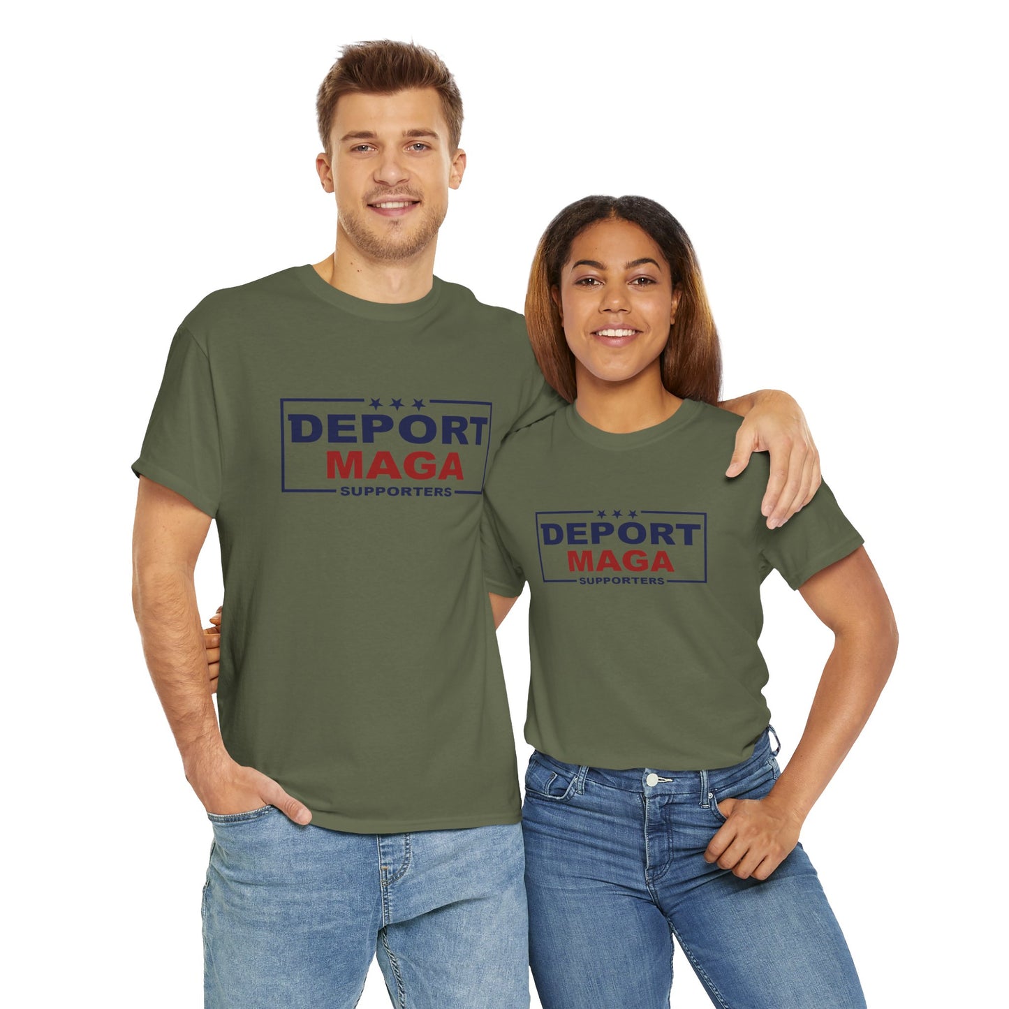 Deport MAGA Supporters Unisex Heavy Cotton Tee