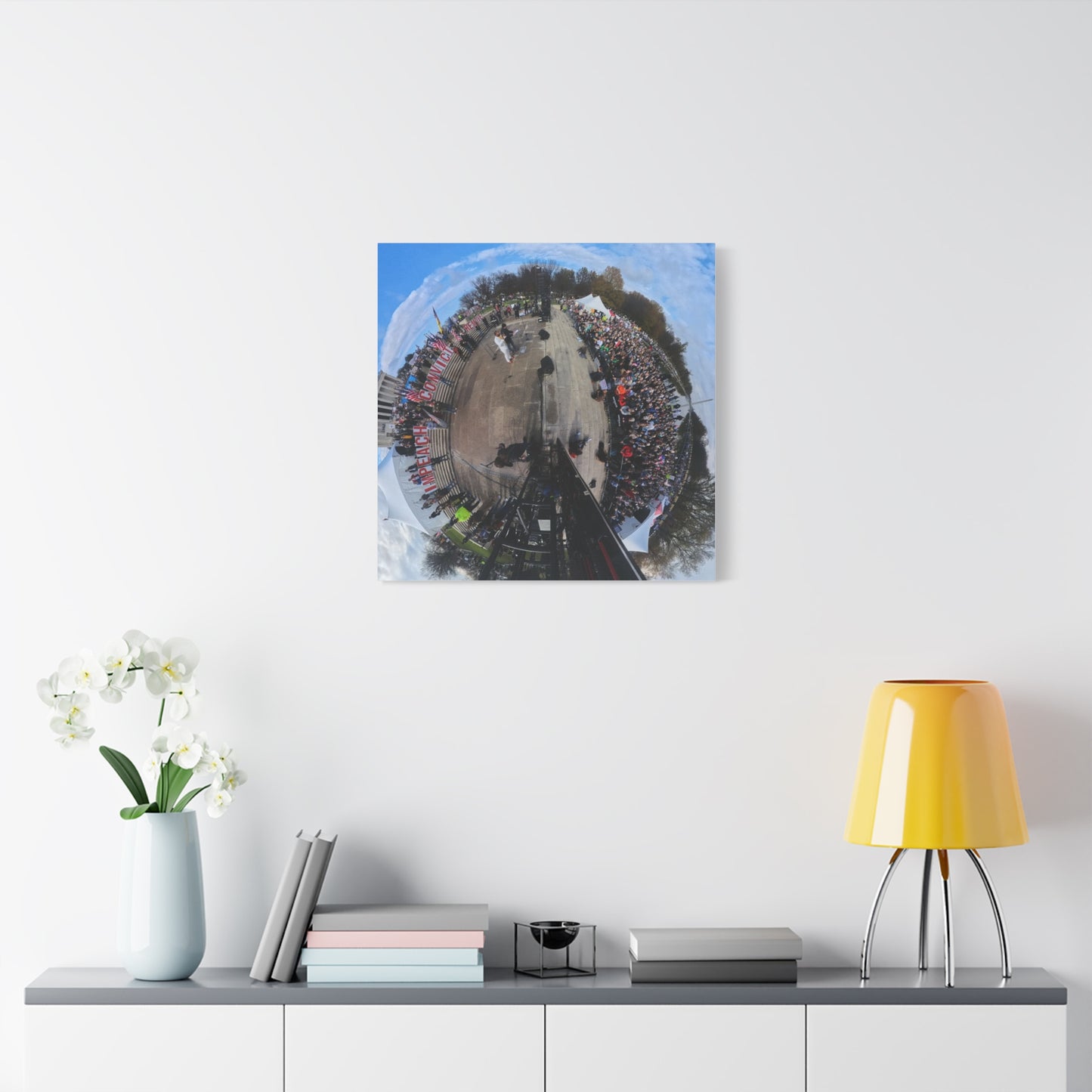 Remove the Regime 2025 in DC — Panoramic Rally Matte Canvas Print | Stretched 1.25”