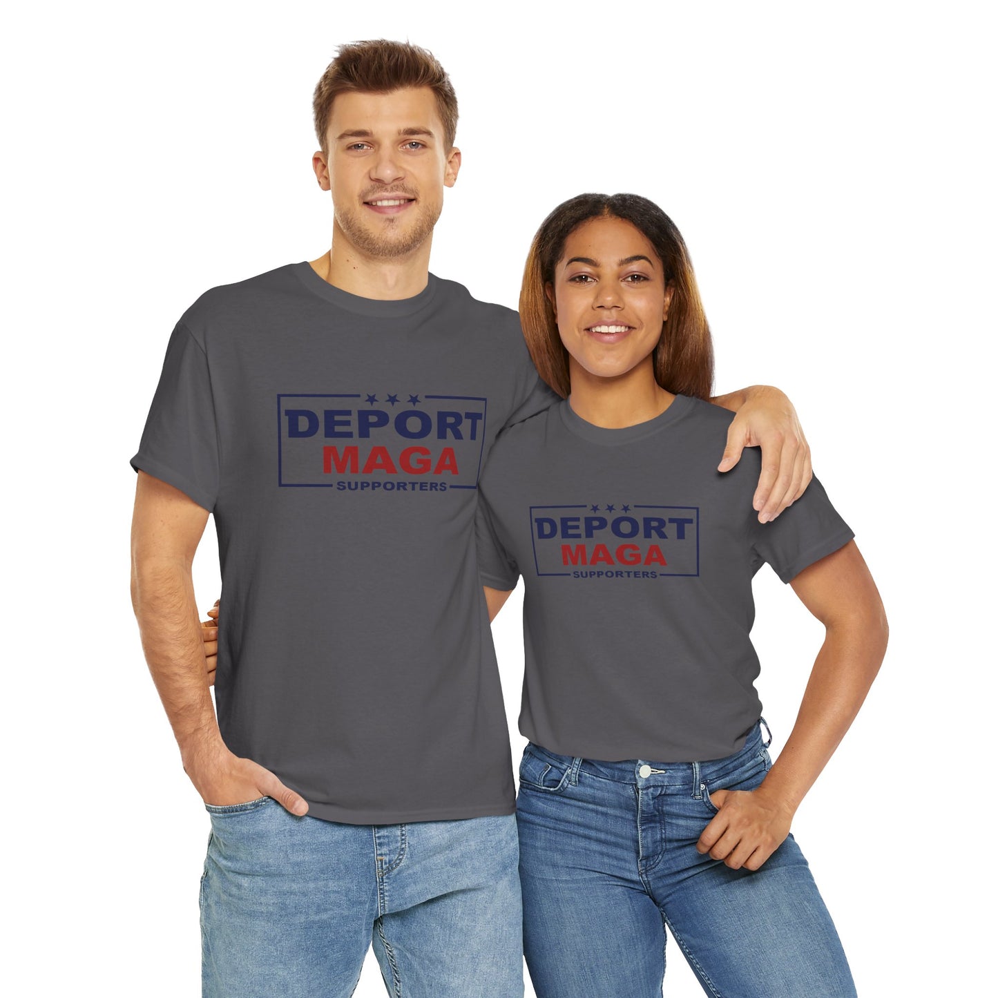 Deport MAGA Supporters Unisex Heavy Cotton Tee