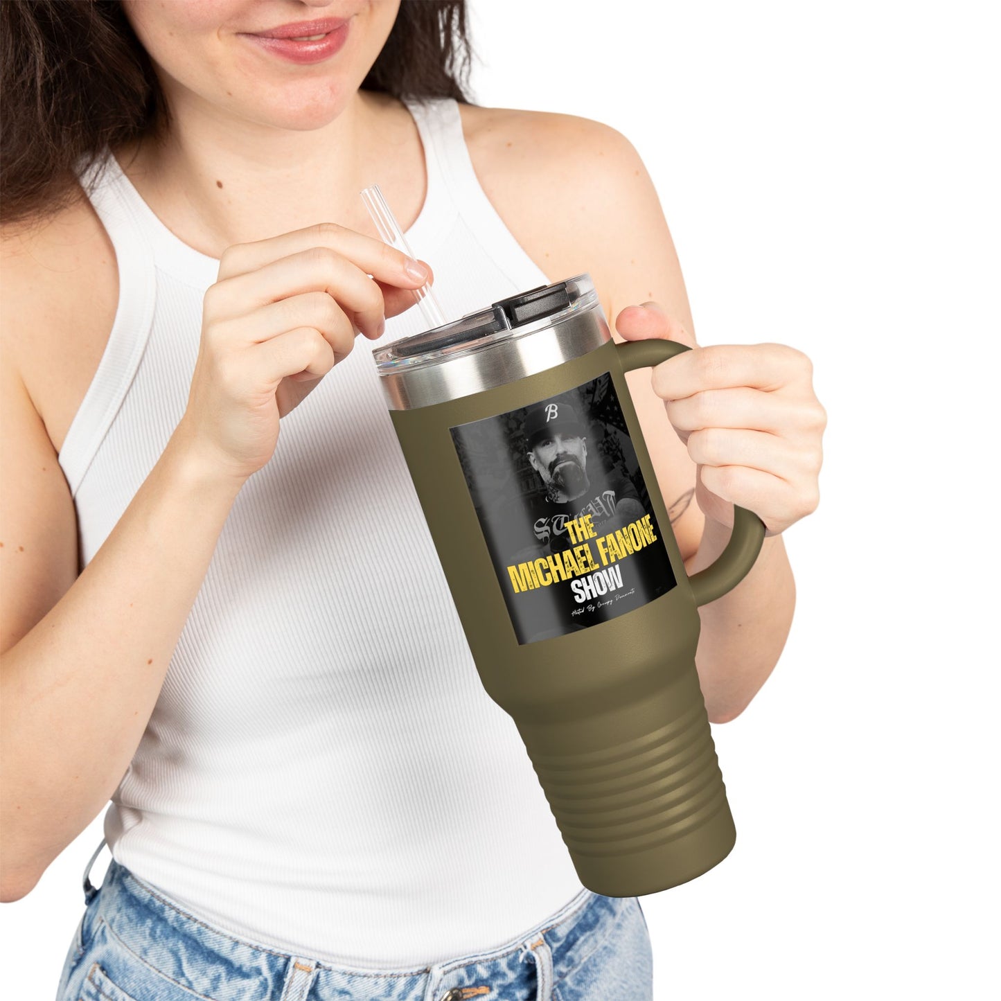 Michael Fanone Show Insulated Travel Mug | 40oz Coffee Tumbler for On-the-Go | Travel Cup, Gift for Coffee Lovers, Father's Day, [...]